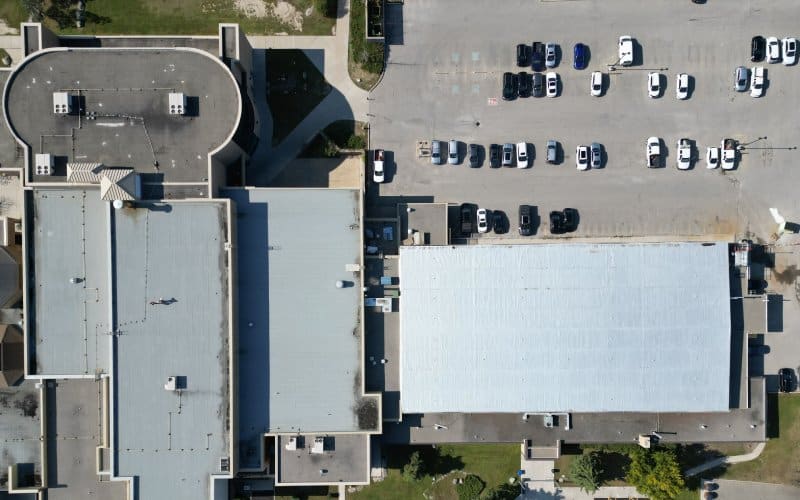 aerial view roofing