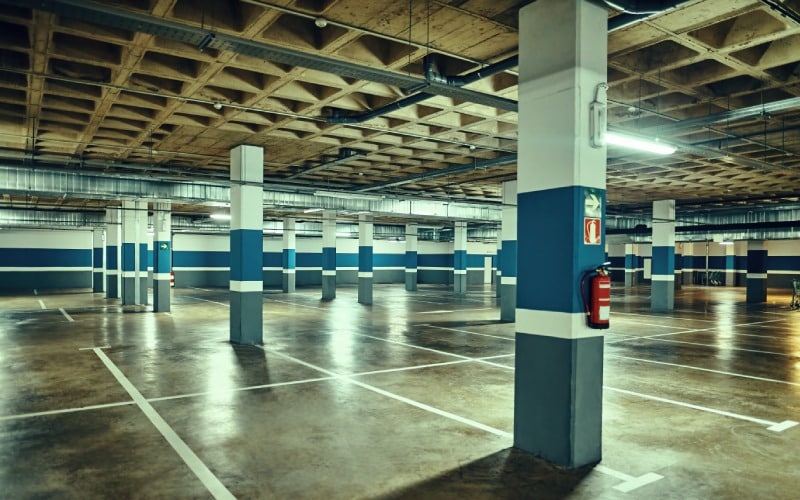 underground parking empty garage